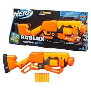 NERF Roblox Adopt Me! Bees! Lever Action Dart Blaster,‎ 8-Dart Drum, Toy Gun